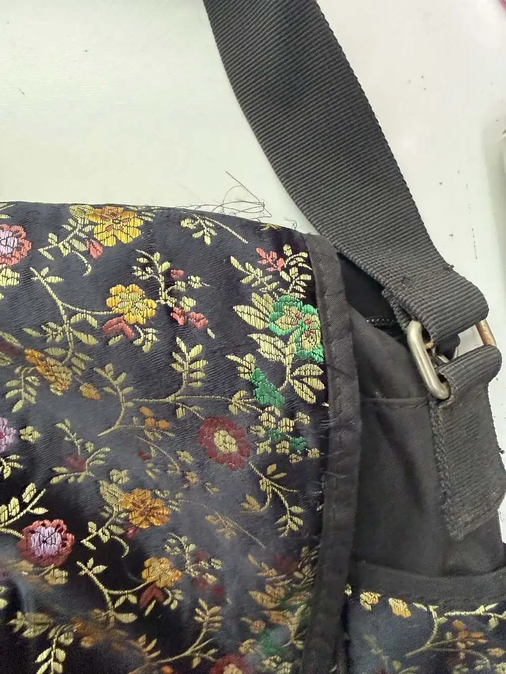 East Coast Company Vintage Floral Brocade Messenger Laptop Bag
